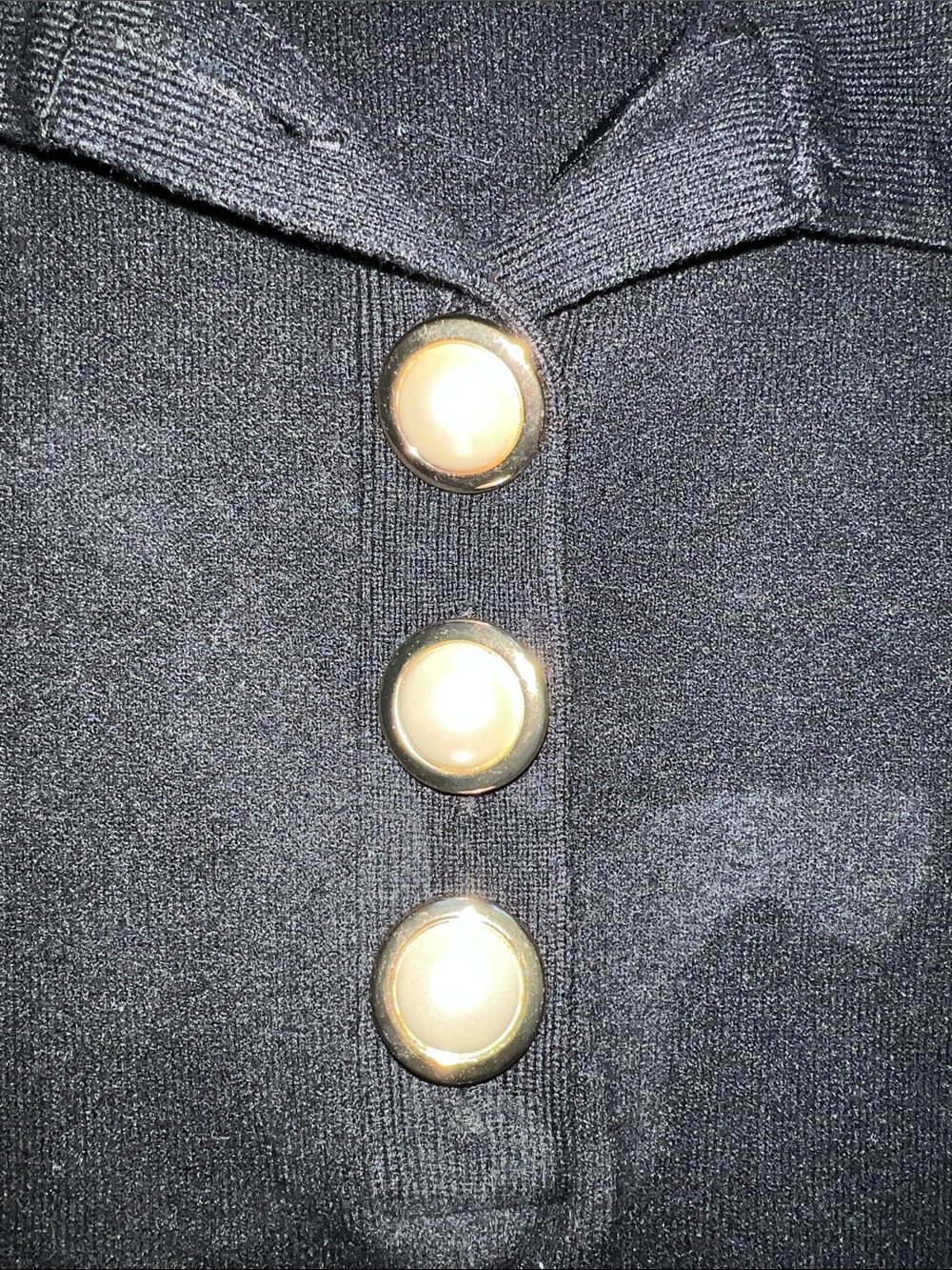 Zara Black Polo Dress with Gold Buttons EUC - Picture 3 of 7